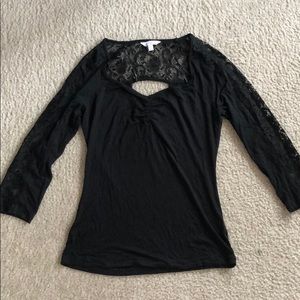 Black candies lace top